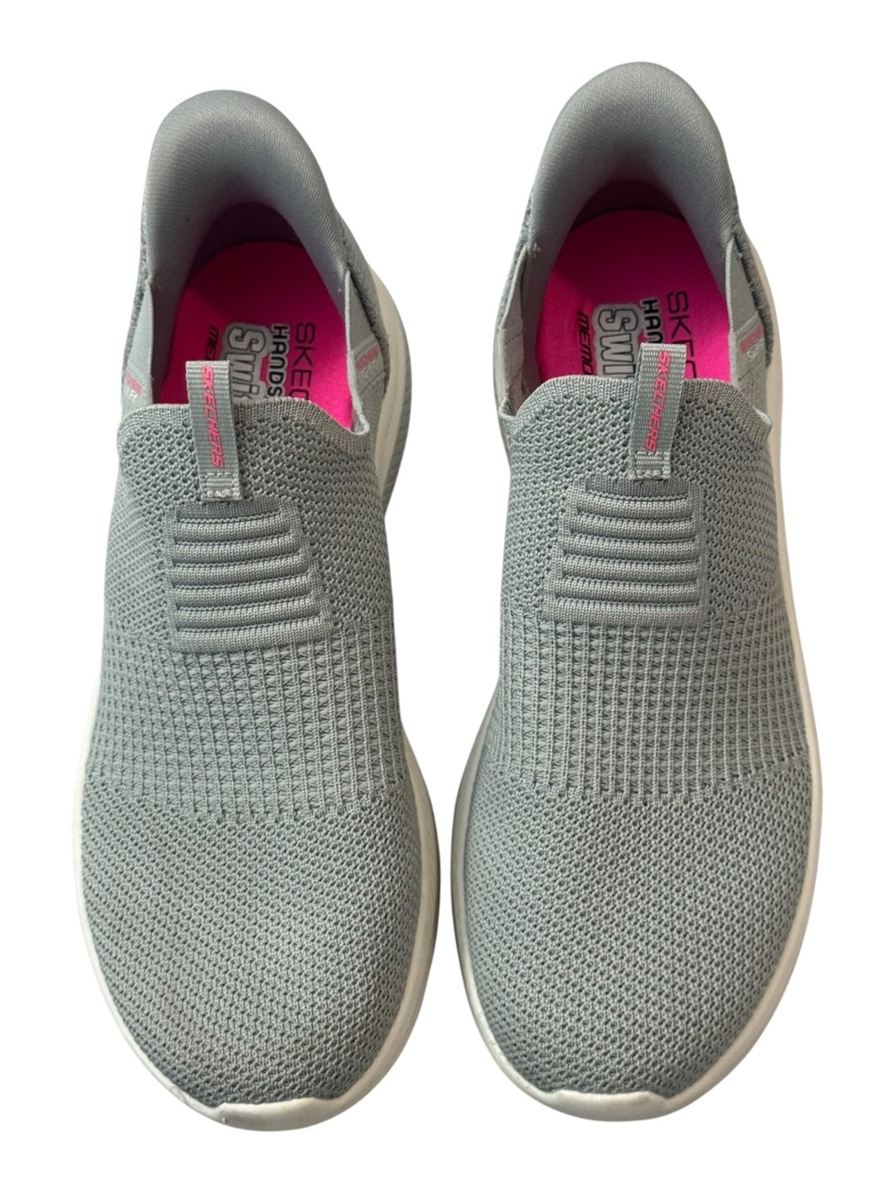 Skechers Hands Free Swift Fit Memory Foam Shoes Women’s Size 8 Slip On Grey